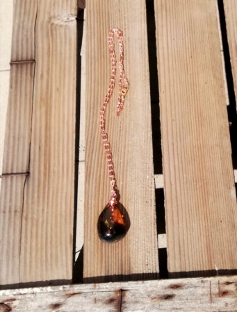 Sweet Dreams ( goccia d'ambra e catenina dorata)